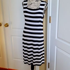 Navy striped dress